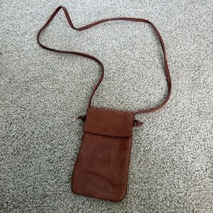 Free People Tan Leather Crossbody Bag